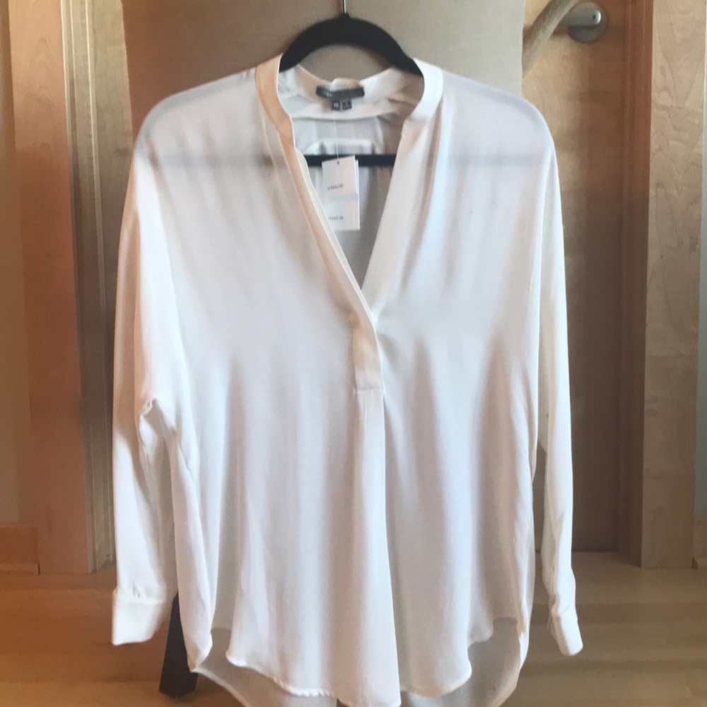 Vince silk v neck blouse